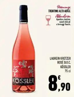 Conad Tuday Lagrein Kretzer Rosé D.O.C. Kössler offerta