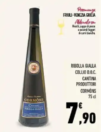Conad Tuday Ribolla Gialla Collio D.O.C. Cantina Produttori Cormons offerta