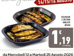 Conad Tuday Melanzane e zucchine grigliate all'etto offerta