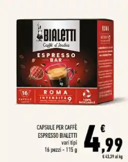 Conad Tuday Capsule per caffè espresso Bialetti offerta