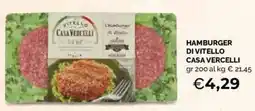 Mercatò Extra Hamburger di vitello Casa Vercelli offerta