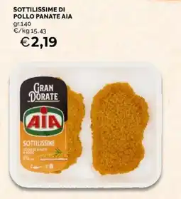 Mercatò Sottilissime di pollo panate AIA offerta