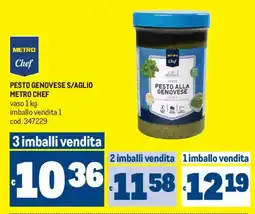 Metro Pesto genovese s/aglio Metro Chef offerta