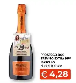 Mercatò Extra Prosecco Doc Treviso Extra Dry Maschio offerta