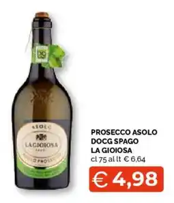 Mercatò Extra Prosecco Asolo DOCG Spago La Gioiosa offerta