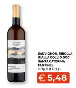 Mercatò Extra Sauvignon, Ribolla Gialla Collio Doc Santa Caterina Fantinel offerta