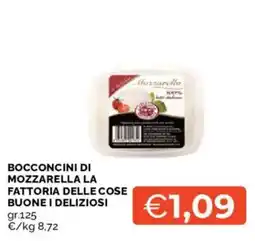 Mercatò Bocconcini di mozzarella la fattoria delle cose buone i deliziosi offerta