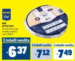 Metro Brie Metro Chef offerta