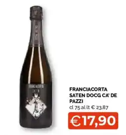Mercatò Extra Franciacorta Saten DOCG Ca' de Pazzi offerta