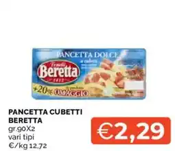 Mercatò Pancetta cubetti Beretta offerta