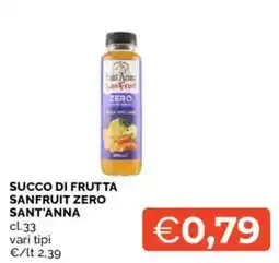 Mercatò Succo di frutta Sanfruit Zero Sant'Anna offerta