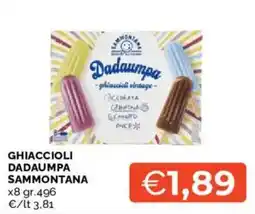 Mercatò Ghiaccioli Dadaumpa Sammontana offerta