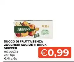 Mercatò Succo di frutta senza zuccheri aggiunti Skipper offerta