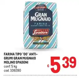Metro Farina tipo "00" anti-grumi gran mugnaio molino spadoni offerta