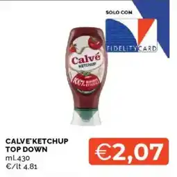 Mercatò Calvé ketchup top down offerta