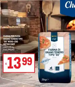 Metro Farina di grano tenero tipo "00" per pizza Metro Chef offerta