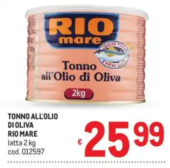 Metro Tonno all’Olio di Oliva Rio Mare offerta