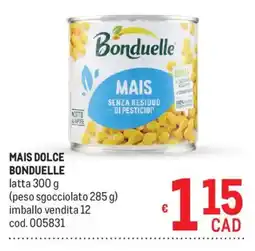 Metro Mais dolce Bonduelle offerta