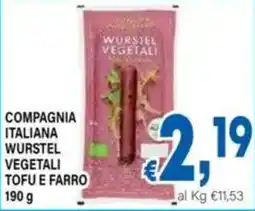 DEM Compagnia Italiana Wurstel Vegetali Tofu e Farro offerta