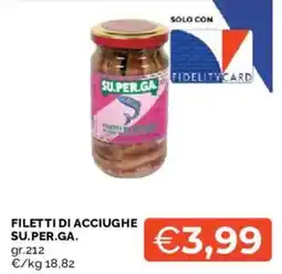 Mercatò Filetti di acciughe Su.Per.Ga. offerta