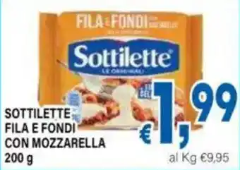 DEM Sottilette fila e fondi con mozzarella offerta