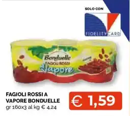 Mercatò Extra Fagiolì rossi a vapore bonduelle offerta