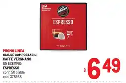 Metro Cialde compostabili Caffè Vergnano Espresso offerta