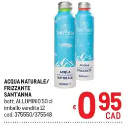 Metro Acqua naturale frizzante Sant'Anna offerta