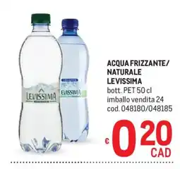 Metro Acqua frizzante naturale Levissima offerta