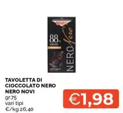 Mercatò Tavoletta di cioccolato nero Nero Novi offerta