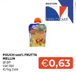 Mercatò Pouch 100% frutta Mellin offerta