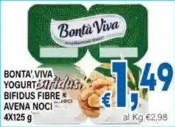 DEM Bonta' Viva Yogurt Bifidus Fibre Avena Noci offerta
