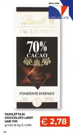 Mercatò Extra Tavoletta di cioccolato Lindt offerta