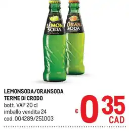 Metro Lemonsoda/oransoda terme di crodo offerta
