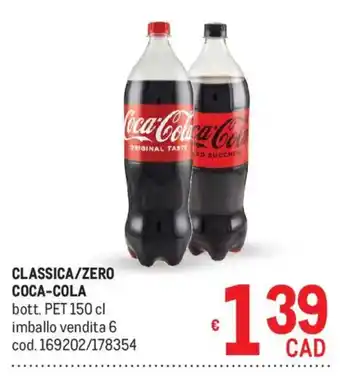 Metro Coca-Cola Classica/Zero offerta