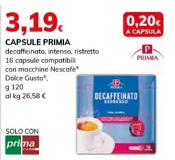 Basko Capsule Primia decaffeinato offerta
