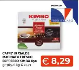 Mercatò Extra Caffè in cialde macinato fresco espresso Kimbo offerta
