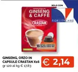 Mercatò Extra Ginseng, orzo in capsule Crastan offerta