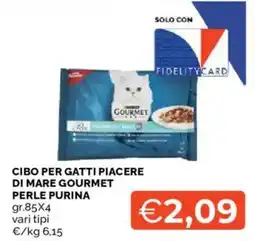 Mercatò Cibo per gatti piacere di mare Gourmet perle Purina offerta