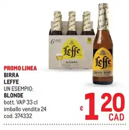 Metro Birra Leffe Blonde offerta