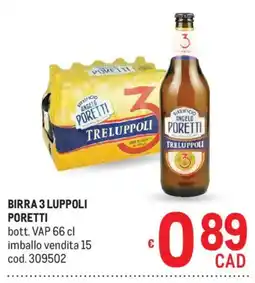 Metro Birra 3 Luppoli Poretti offerta