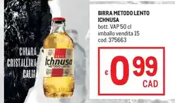 Metro Birra metodo lento Ichnusa offerta