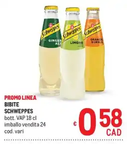 Metro Bibite Schweppes offerta