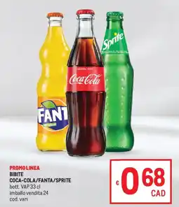 Metro Bibite Coca-Cola/Fanta/Sprite offerta