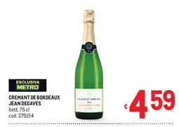 Metro Cremant de Bordeaux Jean Degaves offerta