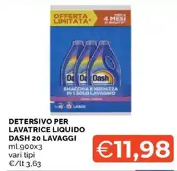 Mercatò Detersivo per lavatrice liquido Dash offerta