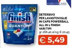 Mercatò Extra Detersivo per lavastoviglie in caps powerball all in 1 finish vari tipi offerta