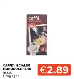 Mercatò Caffè in cialde monodose Selex offerta