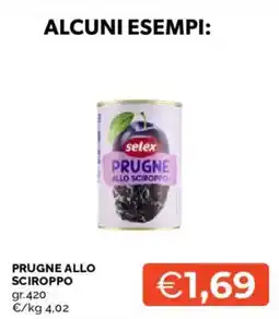 Mercatò Prugne allo sciroppo selex offerta