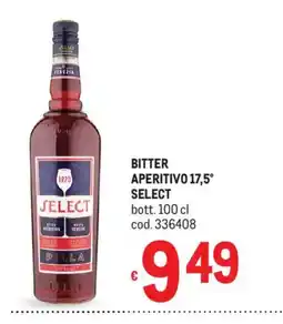 Metro Bitter aperitivo select offerta